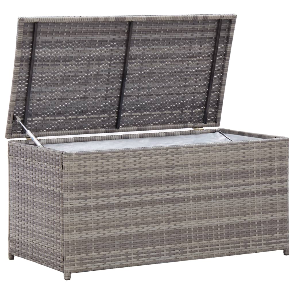 Tuinbox Poly Rattan 100 x 50 x 50 cm Grijs