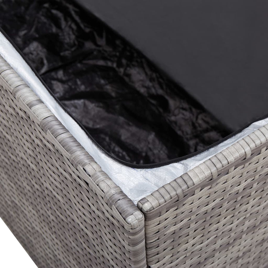 Tuinbox Poly Rattan 100 x 50 x 50 cm Grijs