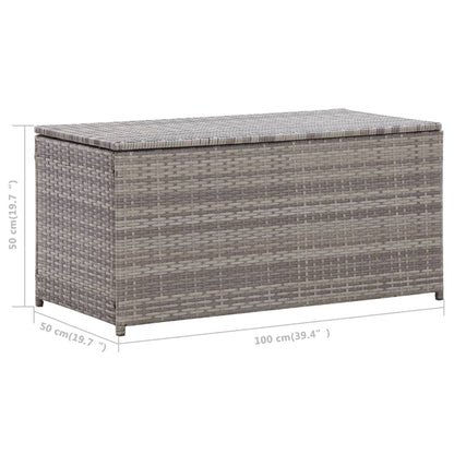 Tuinbox Poly Rattan 100 x 50 x 50 cm Grijs
