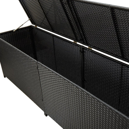 Tuinbox Poly Rattan 200 x 50 x 60 cm Zwart