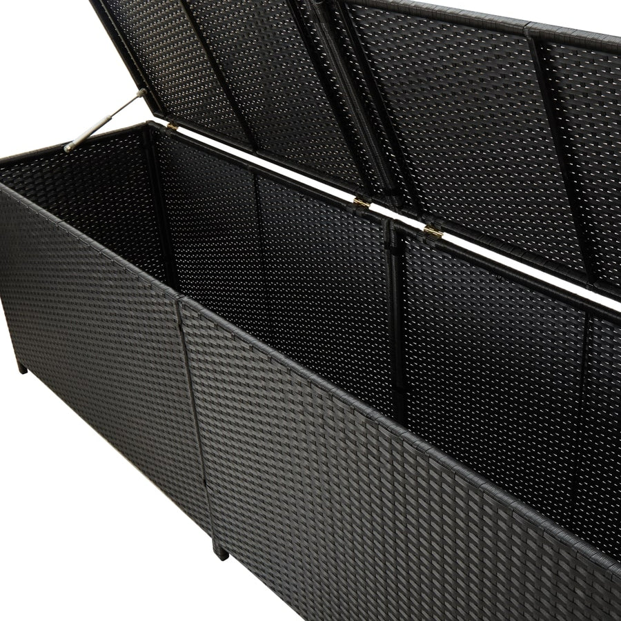 Tuinbox Poly Rattan 200 x 50 x 60 cm Zwart