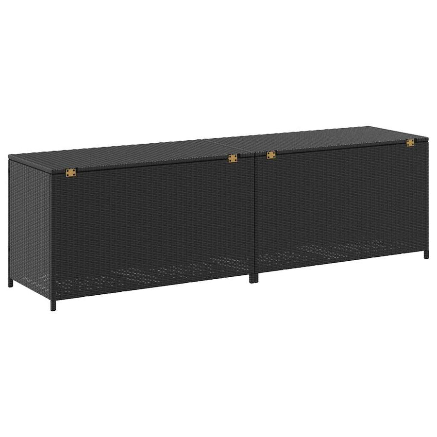 Tuinbox Poly Rattan 200 x 50 x 60 cm Zwart