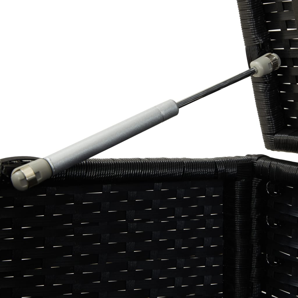 Tuinbox Poly Rattan 200 x 50 x 60 cm Zwart