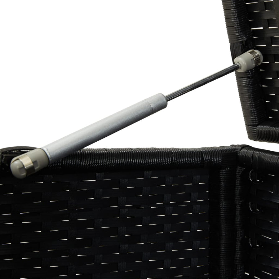 Tuinbox Poly Rattan 200 x 50 x 60 cm Zwart