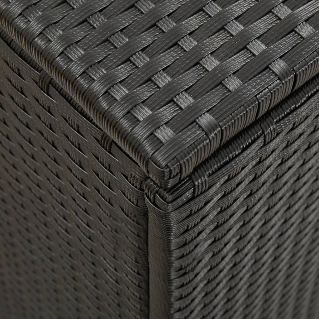 Tuinbox Poly Rattan 200 x 50 x 60 cm Zwart