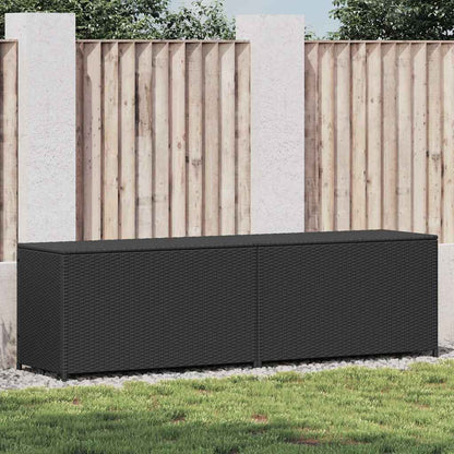 Tuinbox Poly Rattan 200 x 50 x 60 cm Zwart