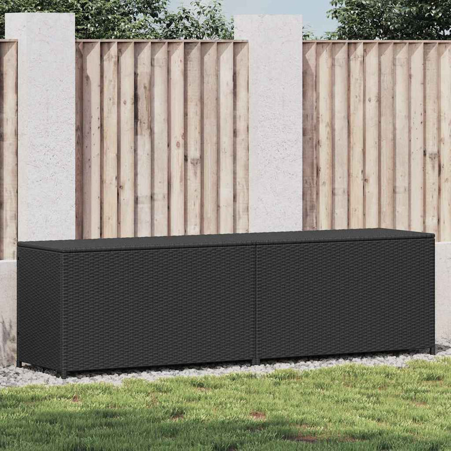 Tuinbox Poly Rattan 200 x 50 x 60 cm Zwart