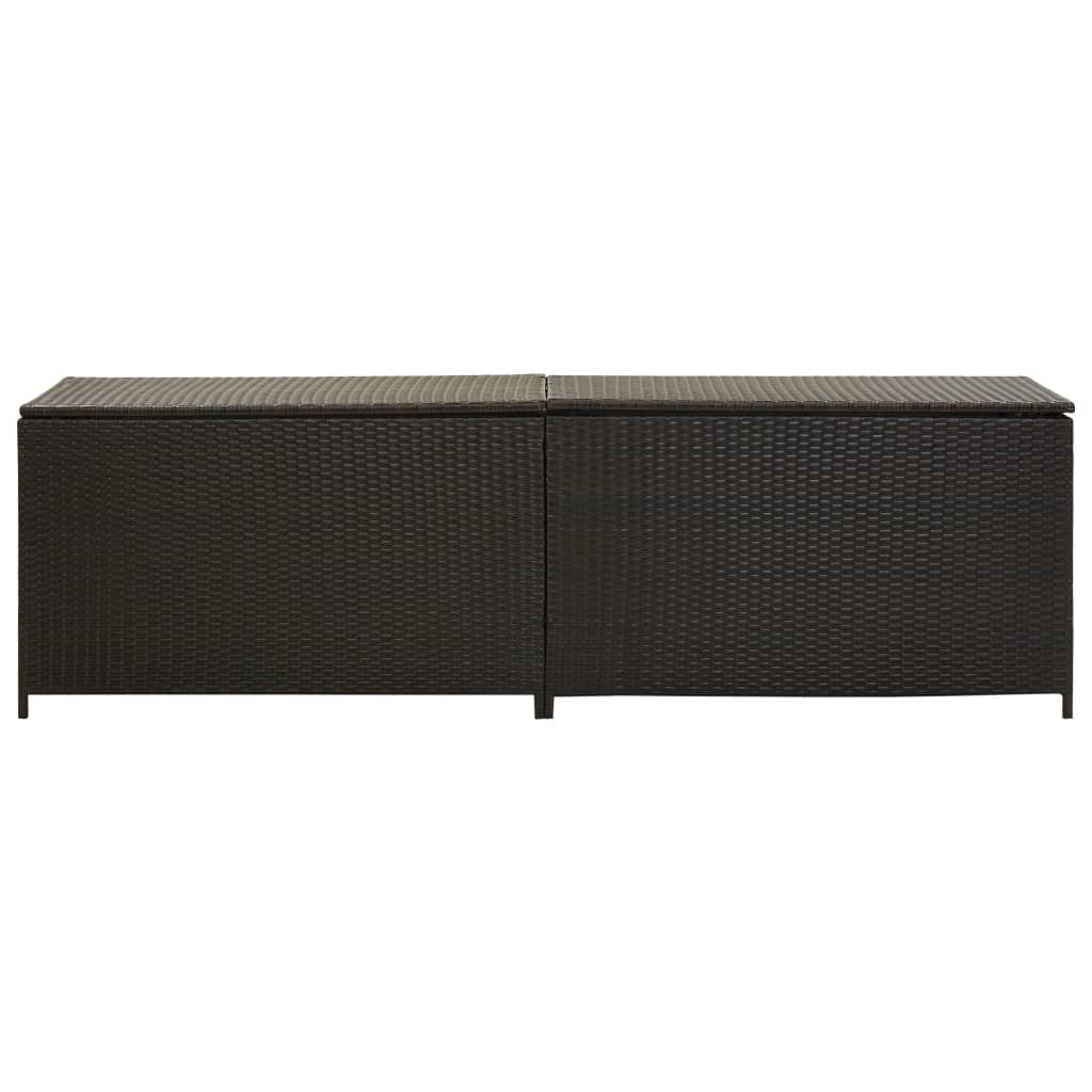 Tuinbox Poly Rattan 200 x 50 x 60 cm Bruin