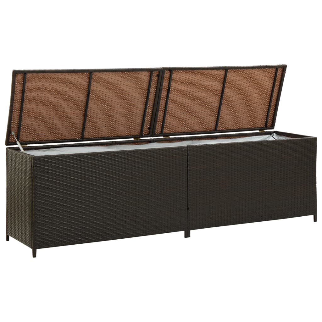 Tuinbox Poly Rattan 200 x 50 x 60 cm Bruin
