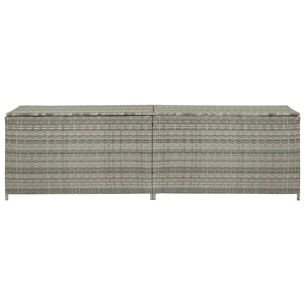 Tuinbox Poly Rattan 200 x 50 x 60 cm Grijs