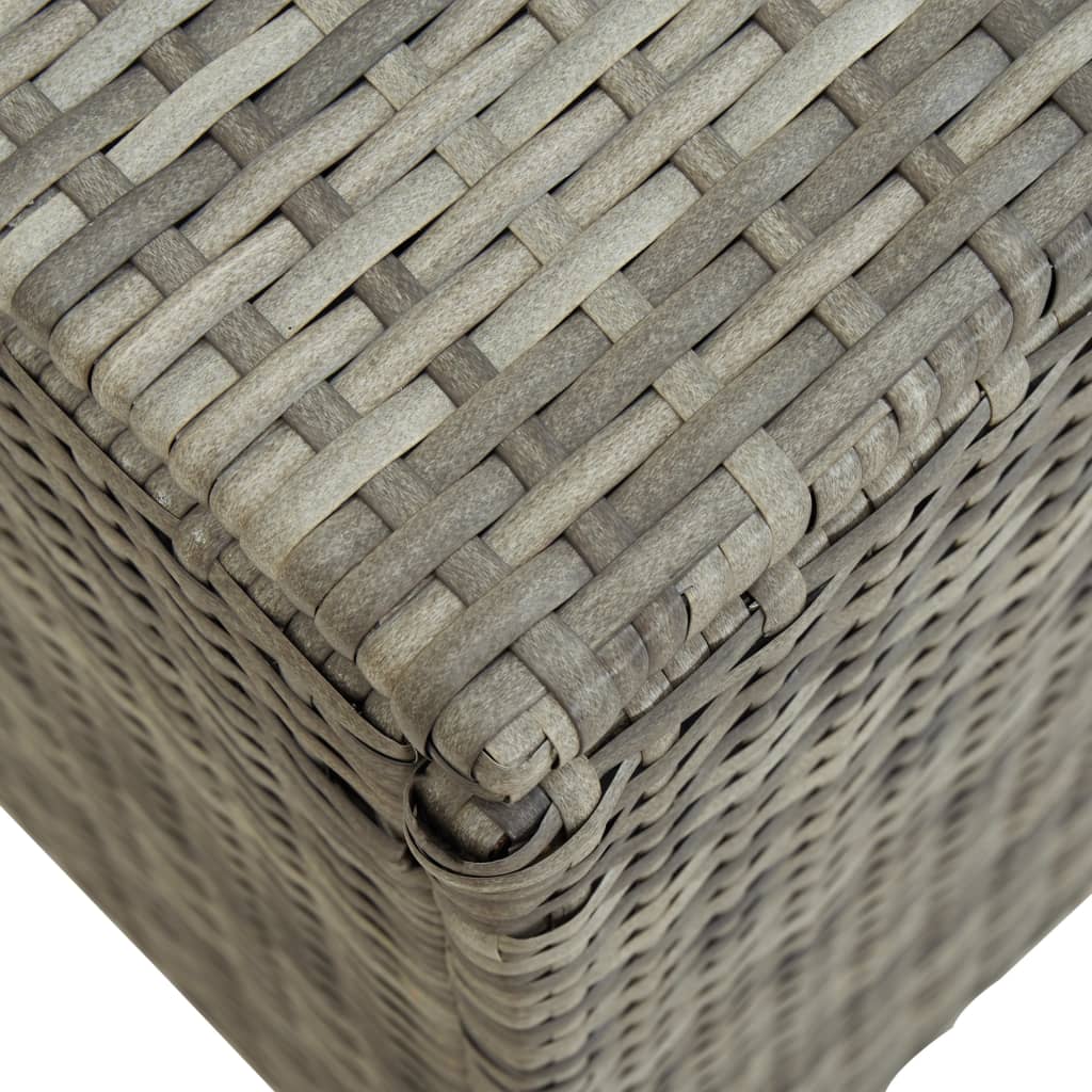 Tuinbox Poly Rattan 200 x 50 x 60 cm Grijs