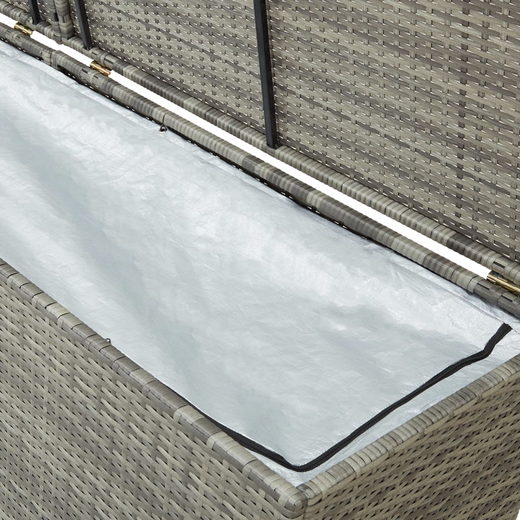 Tuinbox Poly Rattan 200 x 50 x 60 cm Grijs