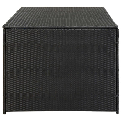 Tuinbox Poly Rattan 180 x 90 x 70 cm Zwart