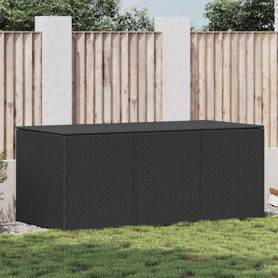 Tuinbox Poly Rattan 180 x 90 x 70 cm Zwart