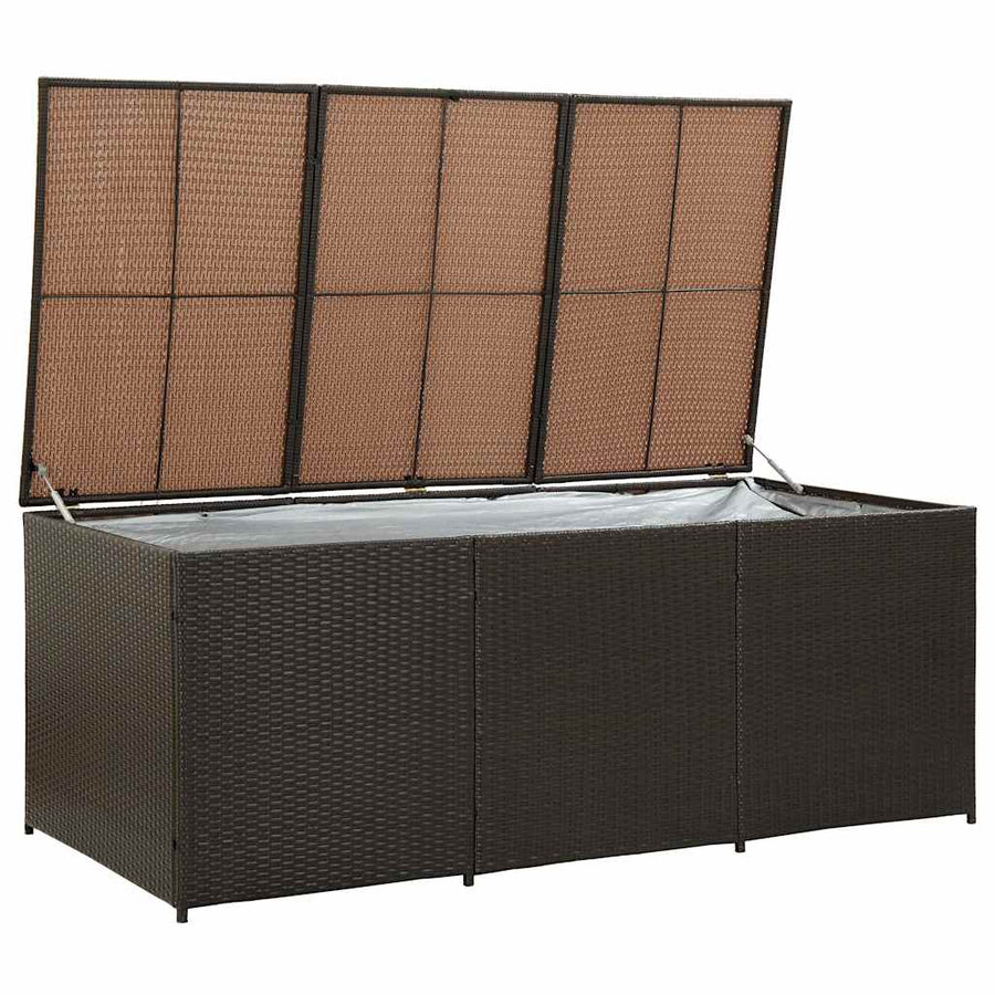 Tuinbox Poly Rattan 180 x 90 x 70 cm Bruin