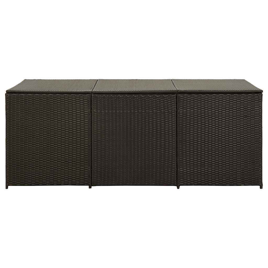Tuinbox Poly Rattan 180 x 90 x 70 cm Bruin