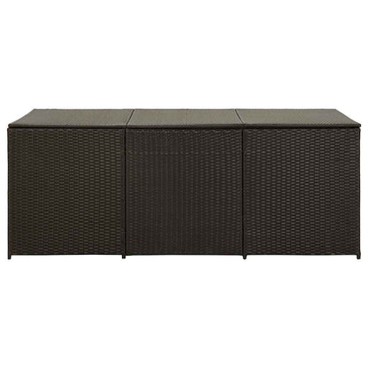 Tuinbox Poly Rattan 180 x 90 x 70 cm Bruin