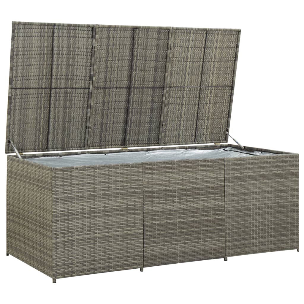 Tuinbox Poly Rattan 180 x 90 x 70 cm Grijs