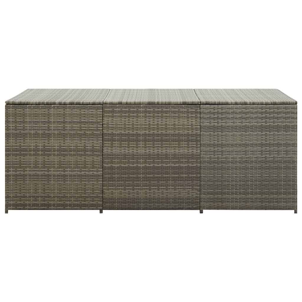 Tuinbox Poly Rattan 180 x 90 x 70 cm Grijs