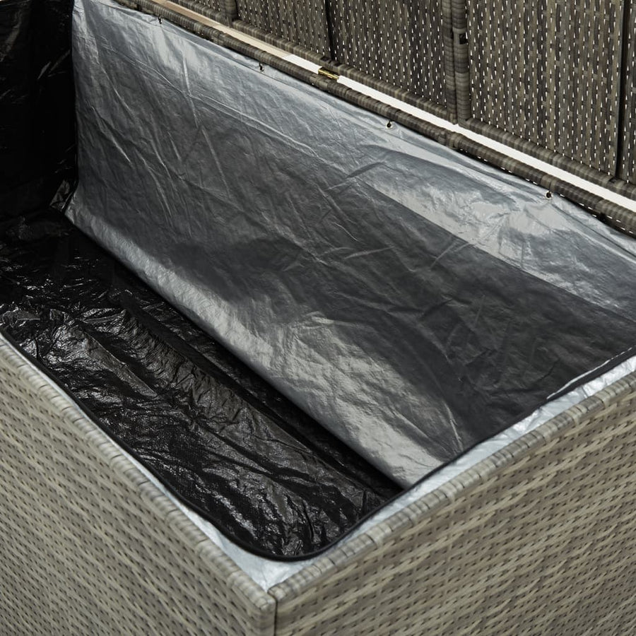 Tuinbox Poly Rattan 180 x 90 x 70 cm Grijs