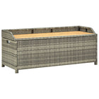 Tuinopbergbank 20 Cm Poly Rattan 120 x 50 x 50 cm Grijs