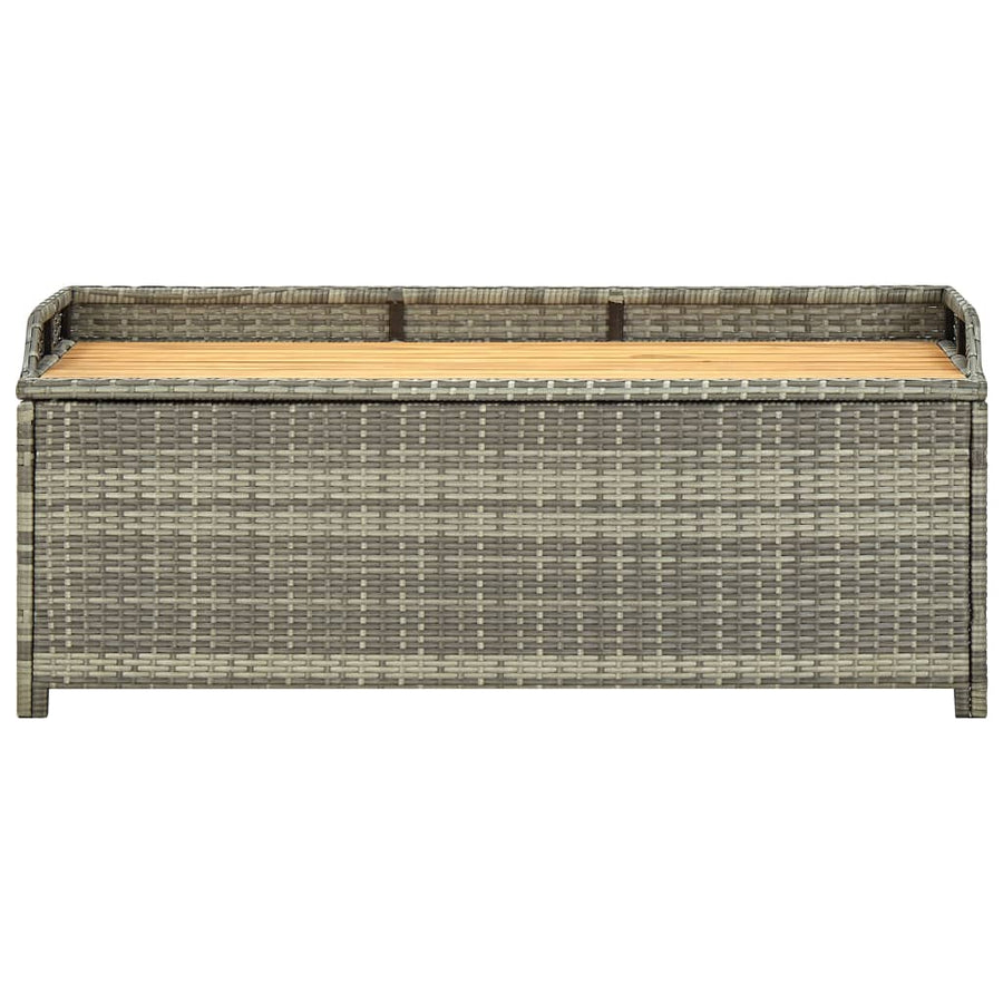 Tuinopbergbank 20 Cm Poly Rattan 120 x 50 x 50 cm Grijs