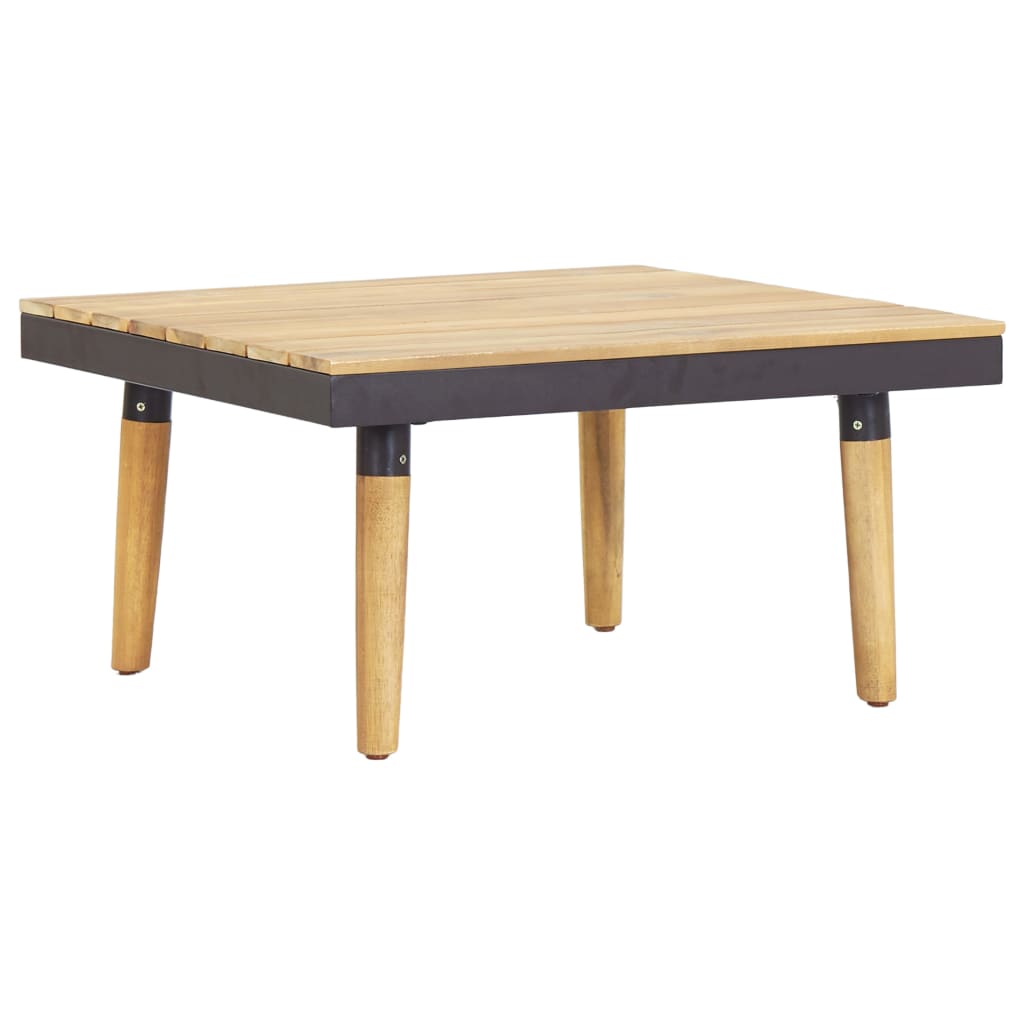 Loungeset 7-Zits Met Kussens Massief Acaciahout Bruin Donkergrijs