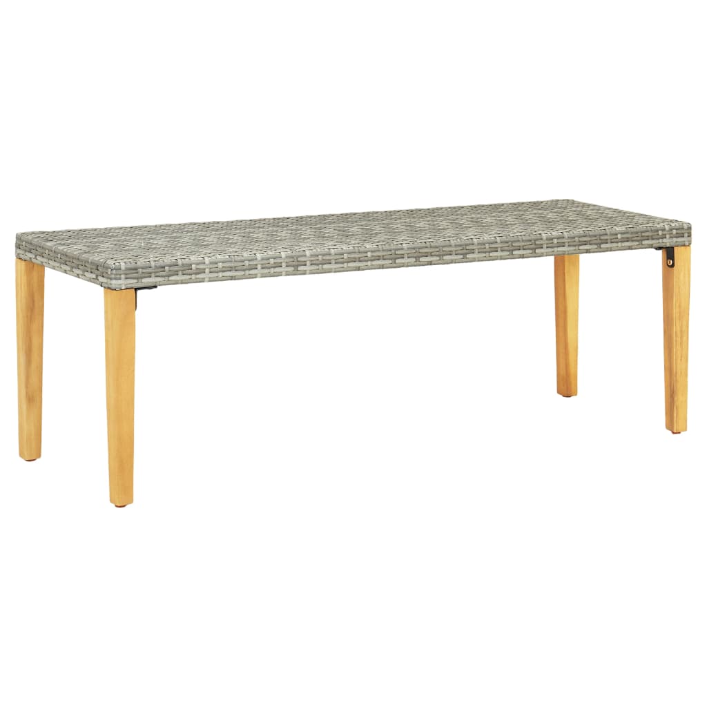 Tuinbank 80 Cm Poly Rattan Grijs