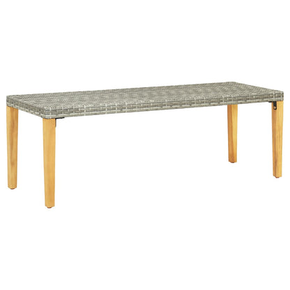 Tuinbank 80 Cm Poly Rattan Grijs