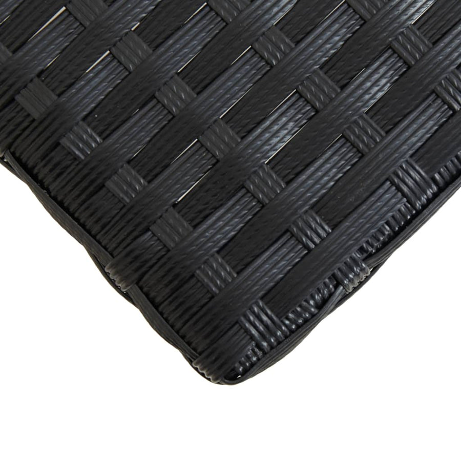 Tuinbank 20 Cm Poly Rattan En Massief Acaciahout Zwart