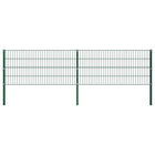 Schuttingpaneel met palen 3,4x0,8 m ijzer groen 0.8 m 3.4 m