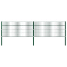 Schuttingpaneel Met Palen 3,4X0,8 M Ijzer Groen 0.8 m 3.4 m