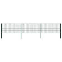 Schuttingpaneel Met Palen 5,1X0,8 M Ijzer Groen 0.8 m 5.1 m