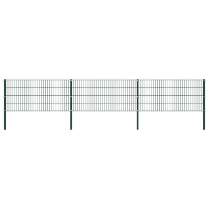 Schuttingpaneel Met Palen 5,1X0,8 M Ijzer Groen 0.8 m 5.1 m