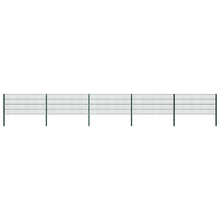 Schuttingpaneel Met Palen 8,5X0,8 M Ijzer Groen 0.8 m 8.5 m