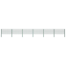 Schuttingpaneel Met Palen 10,2X0,8 M Ijzer Groen 0.8 m 10.2 m