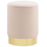 Kruk fluweel 28x36 cm abrikoos goudkleurig