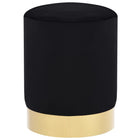Kruk fluweel 28x36 cm zwart goudkleurig