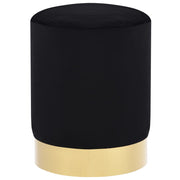Kruk fluweel 28x36 cm zwart goudkleurig