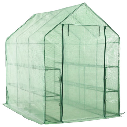 Inloopkas Met 12 Schappen 143X214X196 Cm Staal