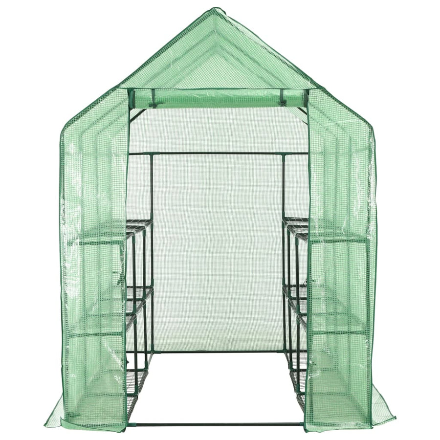Inloopkas Met 12 Schappen 143X214X196 Cm Staal