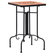 Bijzettafel mozaïek keramiek 35x35x56 cm terracotta