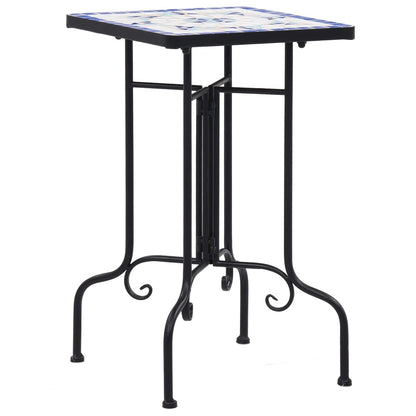Bijzettafel Mozaïek Keramiek En Wit Blauw
