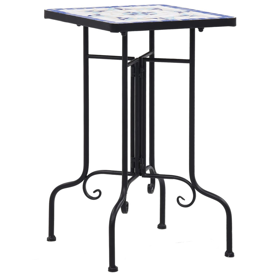 Bijzettafel Mozaïek Keramiek En Wit Blauw