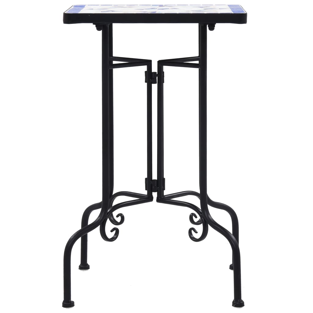 Bijzettafel Mozaïek Keramiek En Wit Blauw