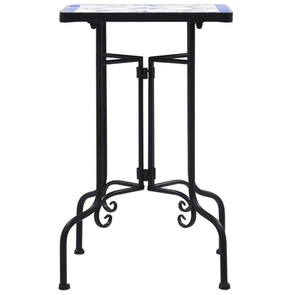Bijzettafel Mozaïek Keramiek En Wit Blauw