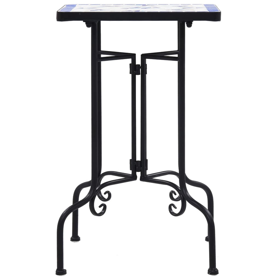 Bijzettafel Mozaïek Keramiek En Wit Blauw