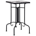 Side table mosaic ceramic black and white