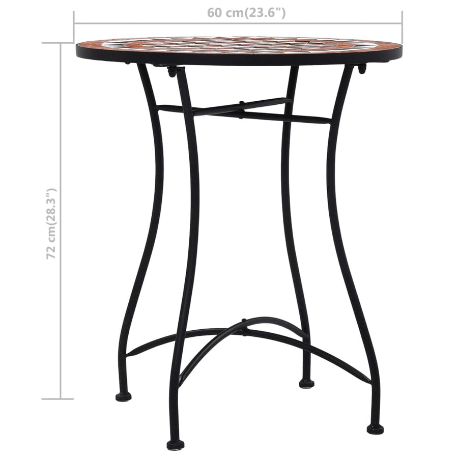 Bistrotafel Mozaïek Keramiek Bruin