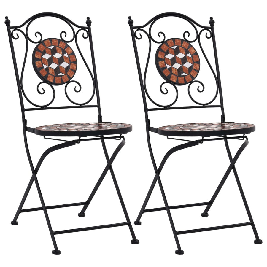 Bistrostoelen Mozaïek Keramiek Bruin